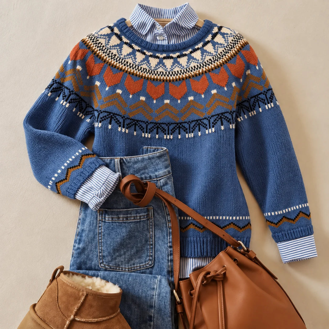 Classic Vintage Knit Jumper - Lightweight Nordic Style & Cozy Comfort 0
