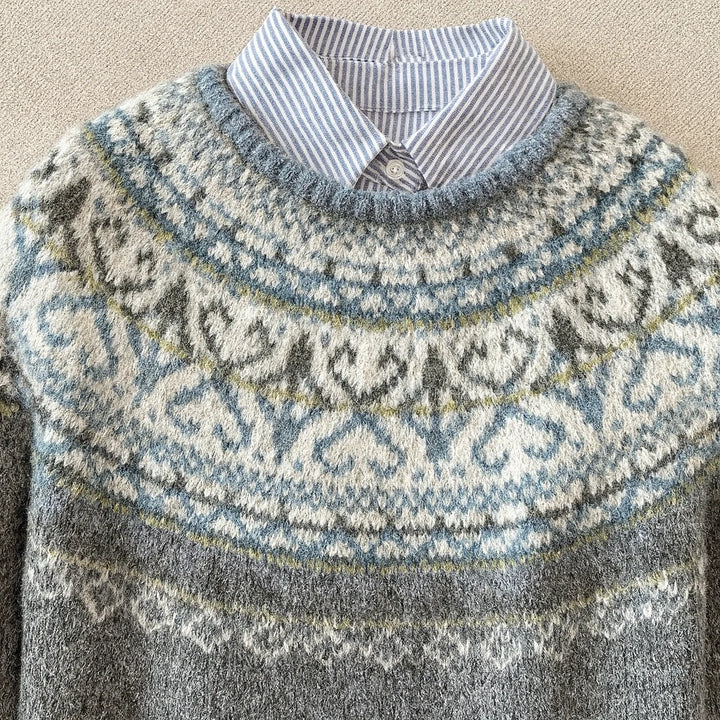 Vintage Fair Isle Knit Jumper - Lightweight Comfort & Relaxed Fit 1