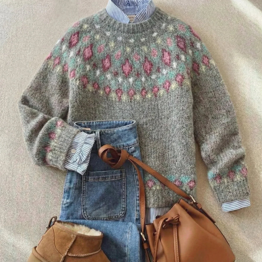 Vintage Fair Isle Knit Jumper - Soft, Lightweight Warmth & Relaxed Fit 0